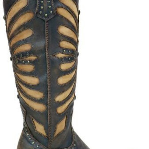Liberty Black Glory Vintage Cafe Tall Leather Boots LB711510 - Women's Size 8 - Picture 14 of 16